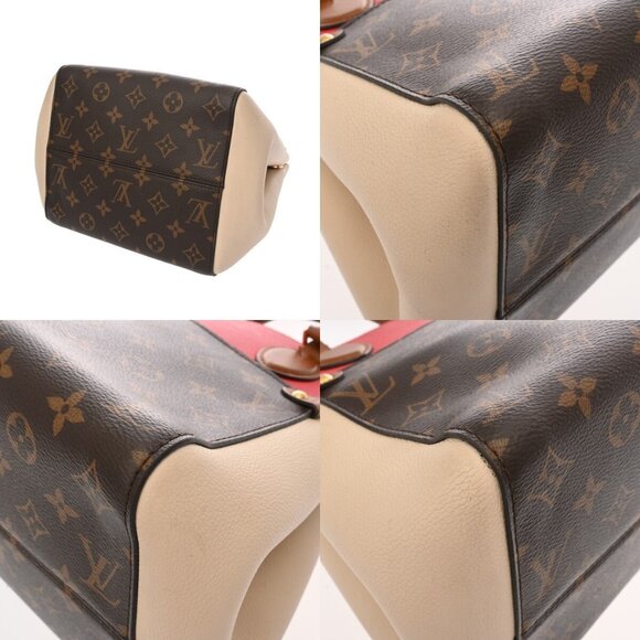 LOUIS VUITTON Monogram Fold Tote PM 2WAY Cerise/Crème/Noir - Picture 5 of 10